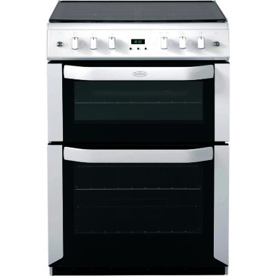Belling 600mm electric double oven clearance freestanding cooker with induction cooktop